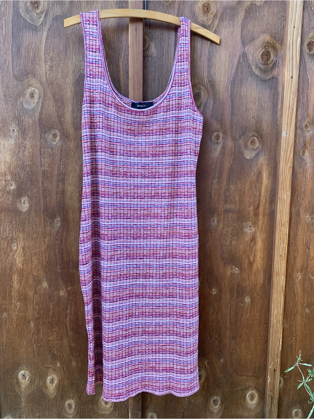 Forever 21 Pink Soft Ribbed Midi Tank Dress - Picture 1 of 5